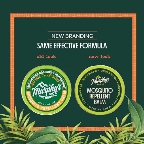 Murphy's Naturals Bug Repellent Balm - Plant-Based Formula, DEET Free, 2oz for Outdoor Use
