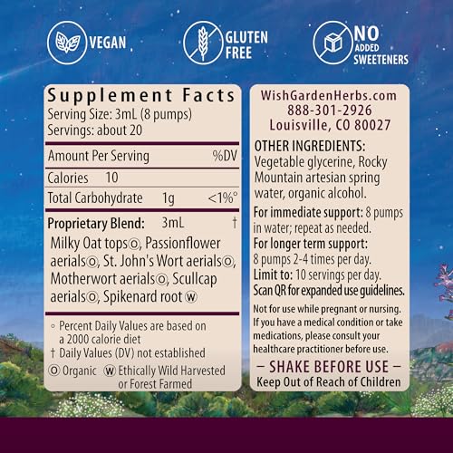 WishGarden Herbs Emotional Ally - Liquid Herbal Supplement for Stress Relief, 2oz