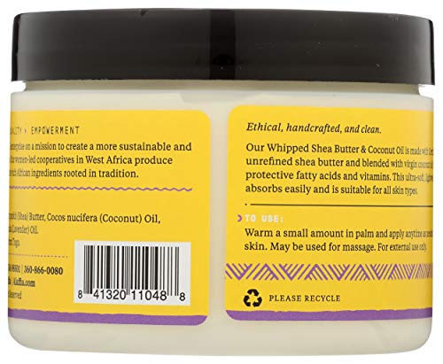 Alaffia Body Butter - Moisturizing Coconut Oil & Wild Lavender, Certified Organic - 4oz