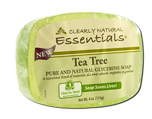Clearly Natural Essentials Glycerin Soap Bar - Moisturizing, Hypoallergenic, Tea Tree - 4oz