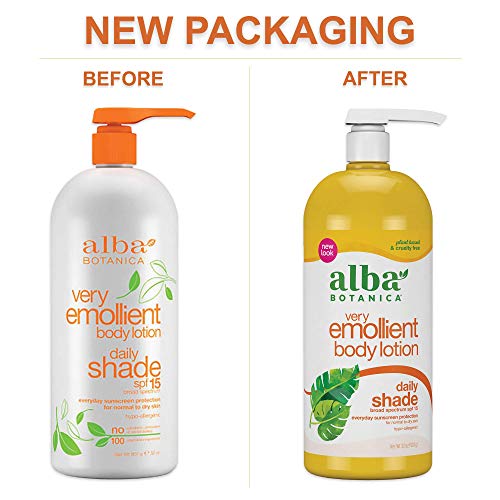 Alba Botanica Body Lotion - Nourishing Moisturizer with SPF 15, Vegetarian, 32oz