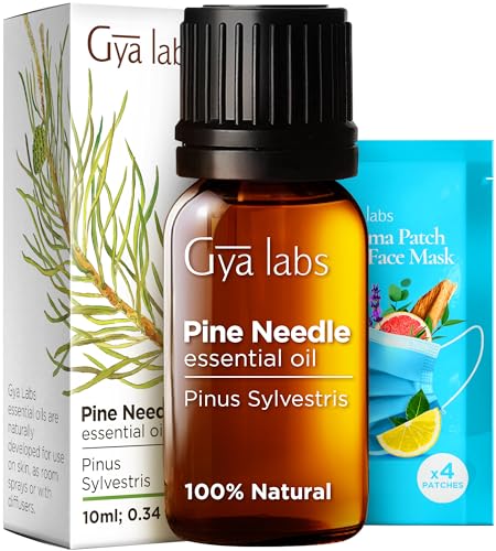 Gya Labs Pine Essential Oil - Comforting Aroma for Diffusing & DIY, 100% Natural - 0.34 Fl Oz