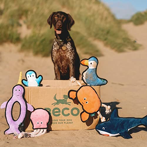 Beco Sloth Squeaker Dog Toy - Durable, Recycled Materials, Climate Neutral Certified - 75% Recycled