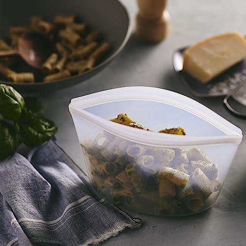 Stasher Silicone Reusable Food Storage Bag - Leak-free, BPA Free, Dishwasher Safe - 6-Cup