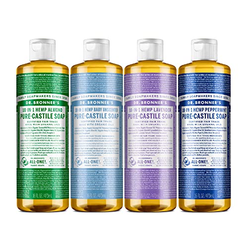 Dr. Bronner's Baby Shampoo & Body Wash - Organic Oils, No Synthetic Ingredients - 4-Pack, 16oz
