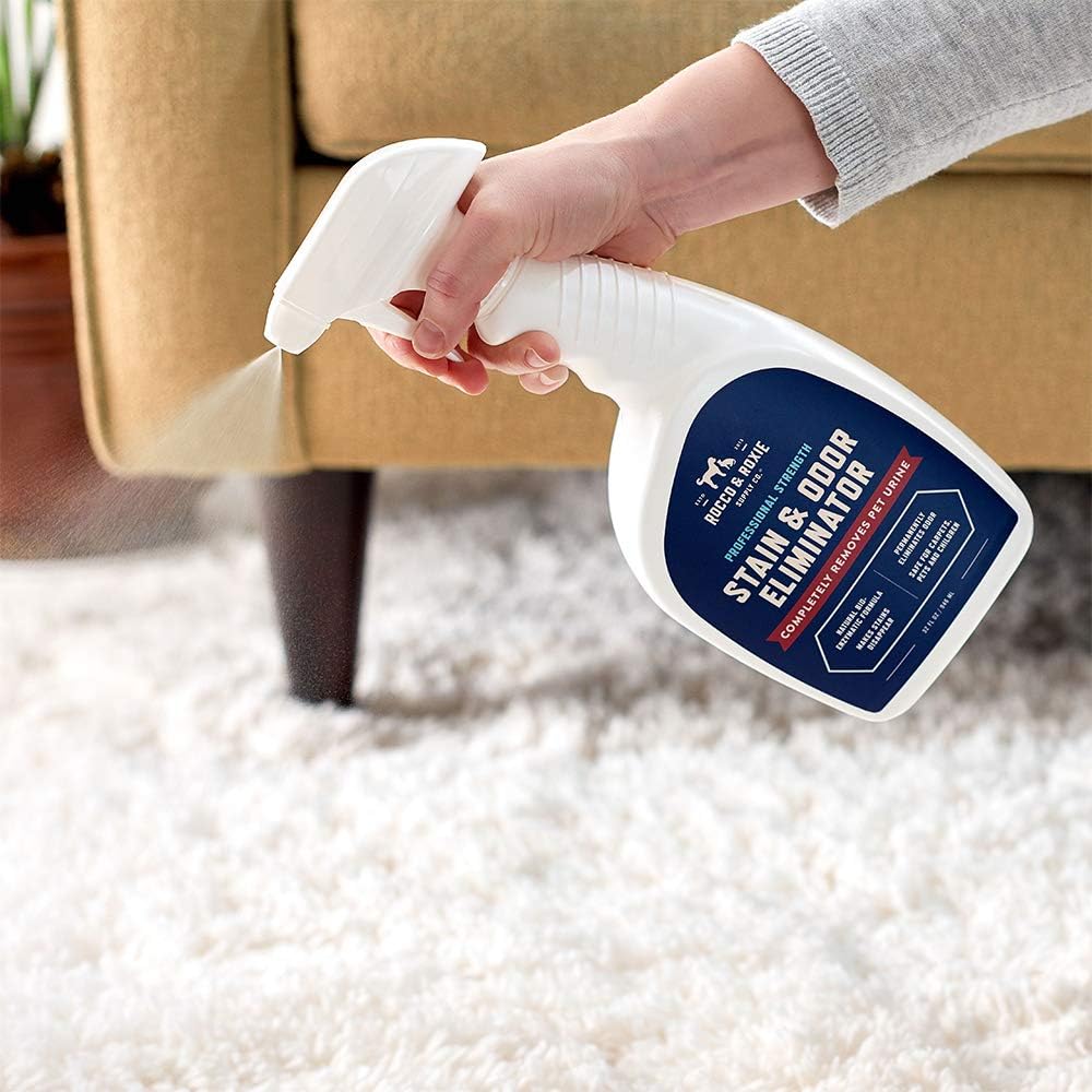 Rocco & Roxie Stain & Odor Remover - Enzyme-Activated, Safe for Pets & Kids - 32oz
