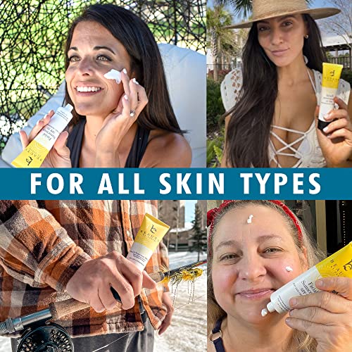 Mineral Face Sunscreen SPF 20 - Natural Ingredients, Non-Chalky, Biodegradable - Travel Size