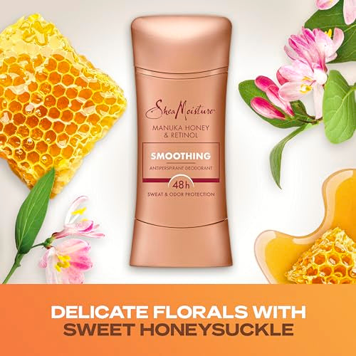 SheaMoisture Deodorant Stick - 48HR Sweat & Odor Protection, Manuka Honey & Retinol - 2.6oz