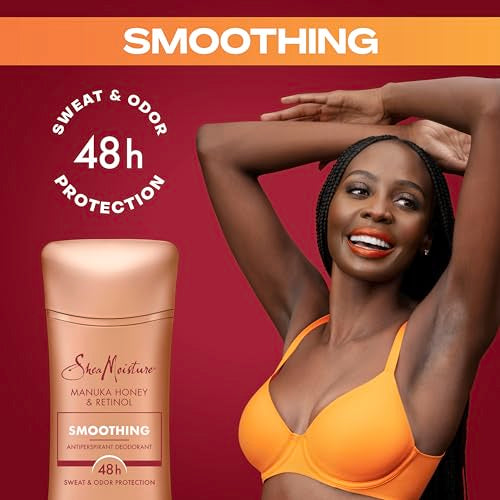 SheaMoisture Deodorant Stick - 48HR Sweat & Odor Protection, Manuka Honey & Retinol - 2.6oz