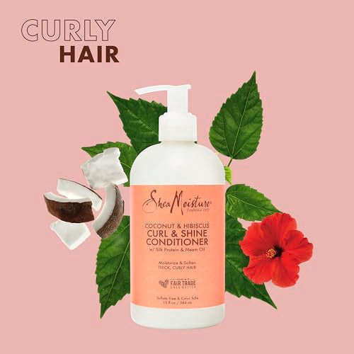 SheaMoisture Curl & Shine Conditioner - Hydrates & Defines Curls with Neem Oil - 13 oz