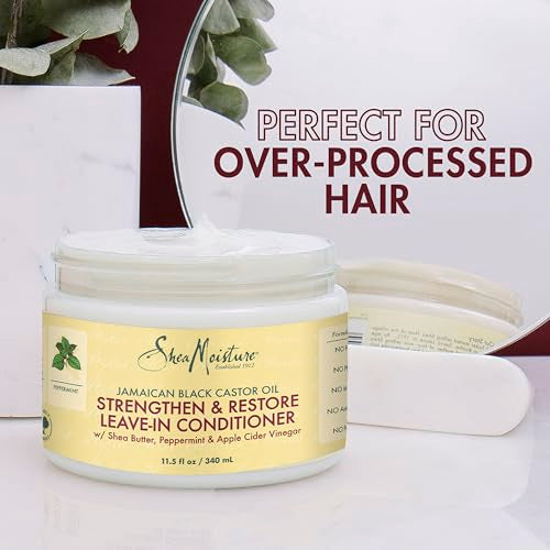 SheaMoisture Jamaican Black Castor Oil Leave-In Conditioner - Softens & Detangles, 11.5oz