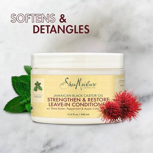 SheaMoisture Jamaican Black Castor Oil Leave-In Conditioner - Softens & Detangles, 11.5oz