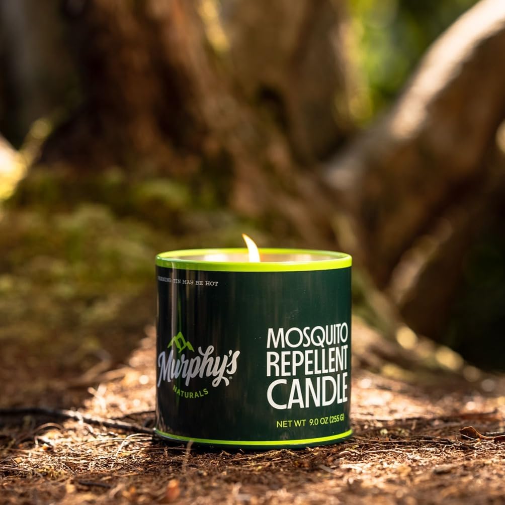 Murphy's Naturals Mosquito Repellent Candle - Plant-Based Formula, 30-Hour Burn Time, 2 Pack