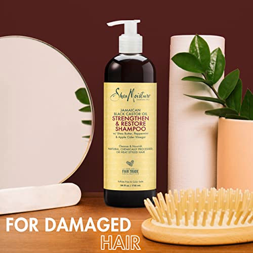 SheaMoisture Shampoo - Strengthens & Nourishes Damaged Hair, Paraben-Free - 24oz