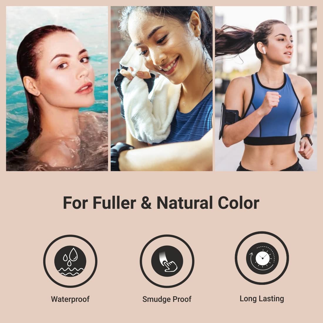 MinaiBrow Dark Brown Tint Kit - Natural Spot Coloring, 100% Gray Coverage, Vegan - 30 Applications