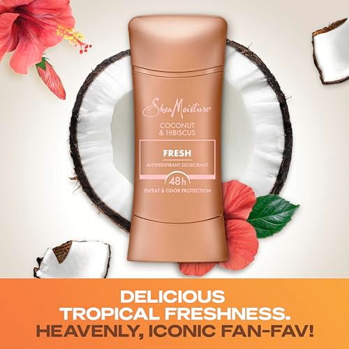 SheaMoisture Antiperspirant Deodorant - 48HR Sweat & Odor Protection, Coconut & Hibiscus - 2.6oz