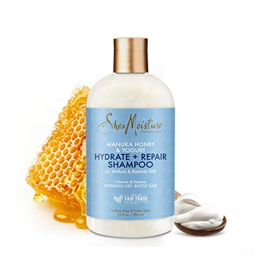 SheaMoisture Shampoo - Restores Moisture & Strength for Damaged Hair with Manuka Honey - 13oz