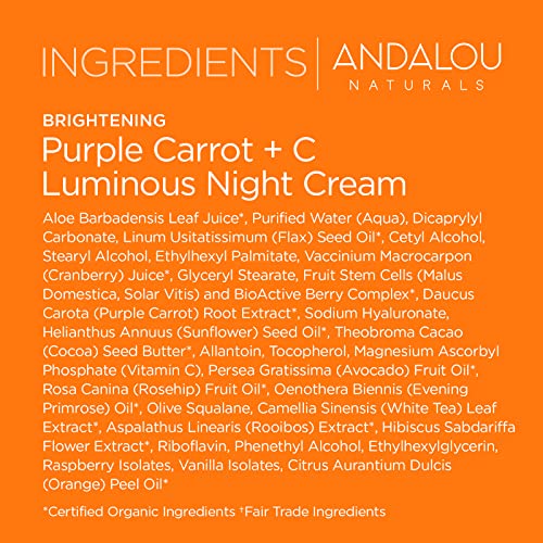 Andalou Naturals Moisturizer - Brightening Purple Carrot + C, Antioxidant-Rich - 1.7oz