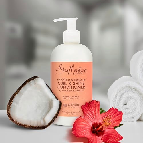 SheaMoisture Curl & Shine Conditioner - Hydrates & Defines Curls with Neem Oil - 13 oz