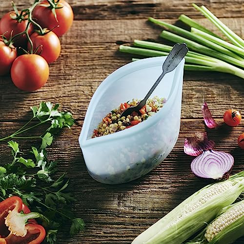 Stasher Silicone Reusable Food Storage Bag - Leak-free, BPA Free, Dishwasher Safe - 6-Cup