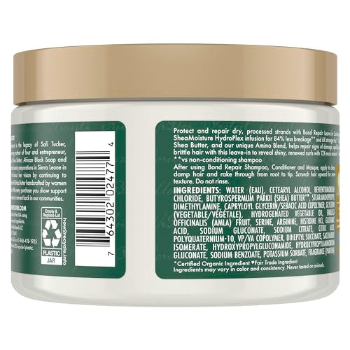 SheaMoisture Bond Repair Leave-In Conditioner - Strengthens Curls with Amla Oil, 11oz