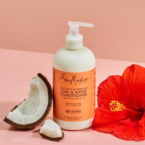 SheaMoisture Curl & Shine Conditioner - Hydrates & Defines Curls with Neem Oil - 13 oz