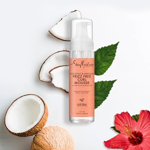 SheaMoisture Curl Mousse - Frizz Control, Shine Enhancer with Fair Trade Shea Butter - 7.5oz