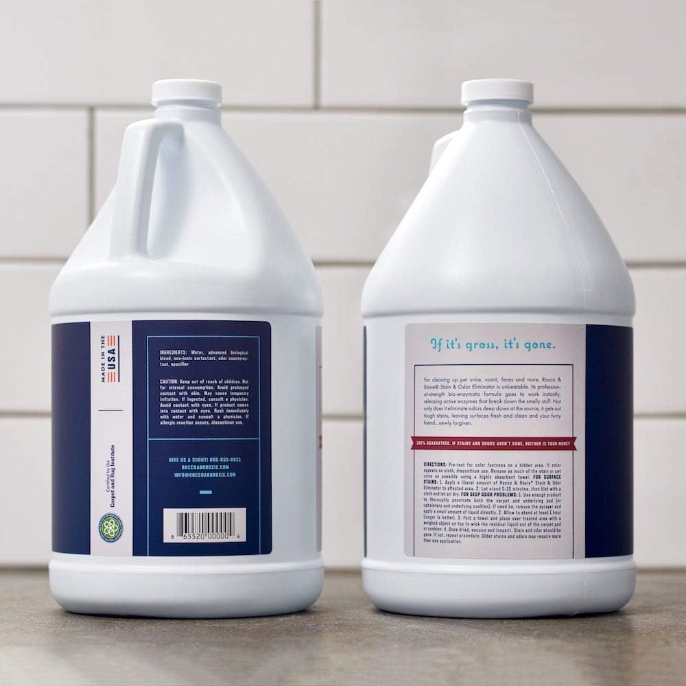 Rocco & Roxie Stain & Odor Remover - Enzyme-Activated, Safe for Pets & Kids - 32oz