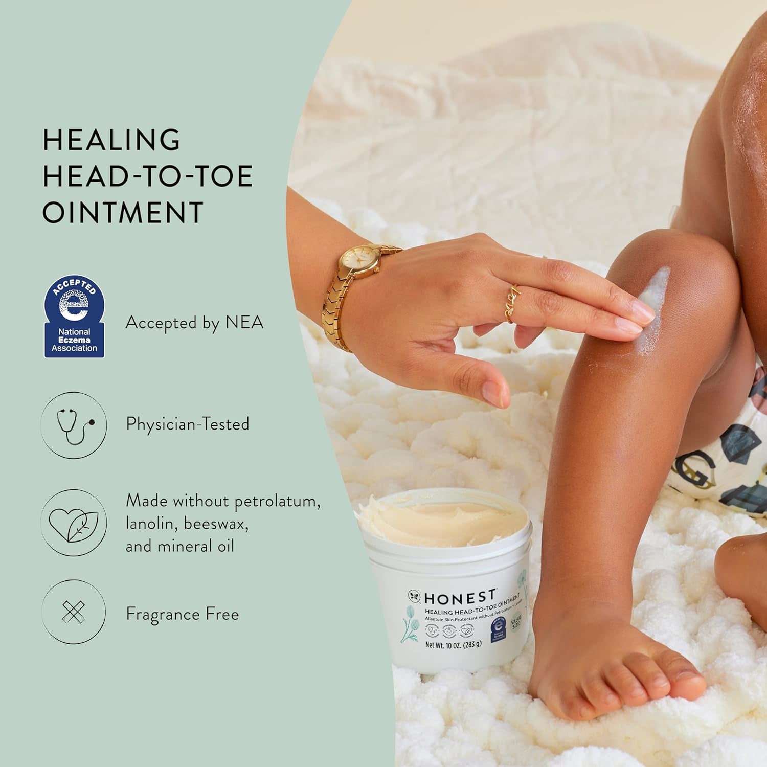 Head to Toe Multi-Purpose Healing Ointment | Gentle for Baby | Hypoallergenic, Vegan, Allantoin-Powered | Value Size, 10 Oz