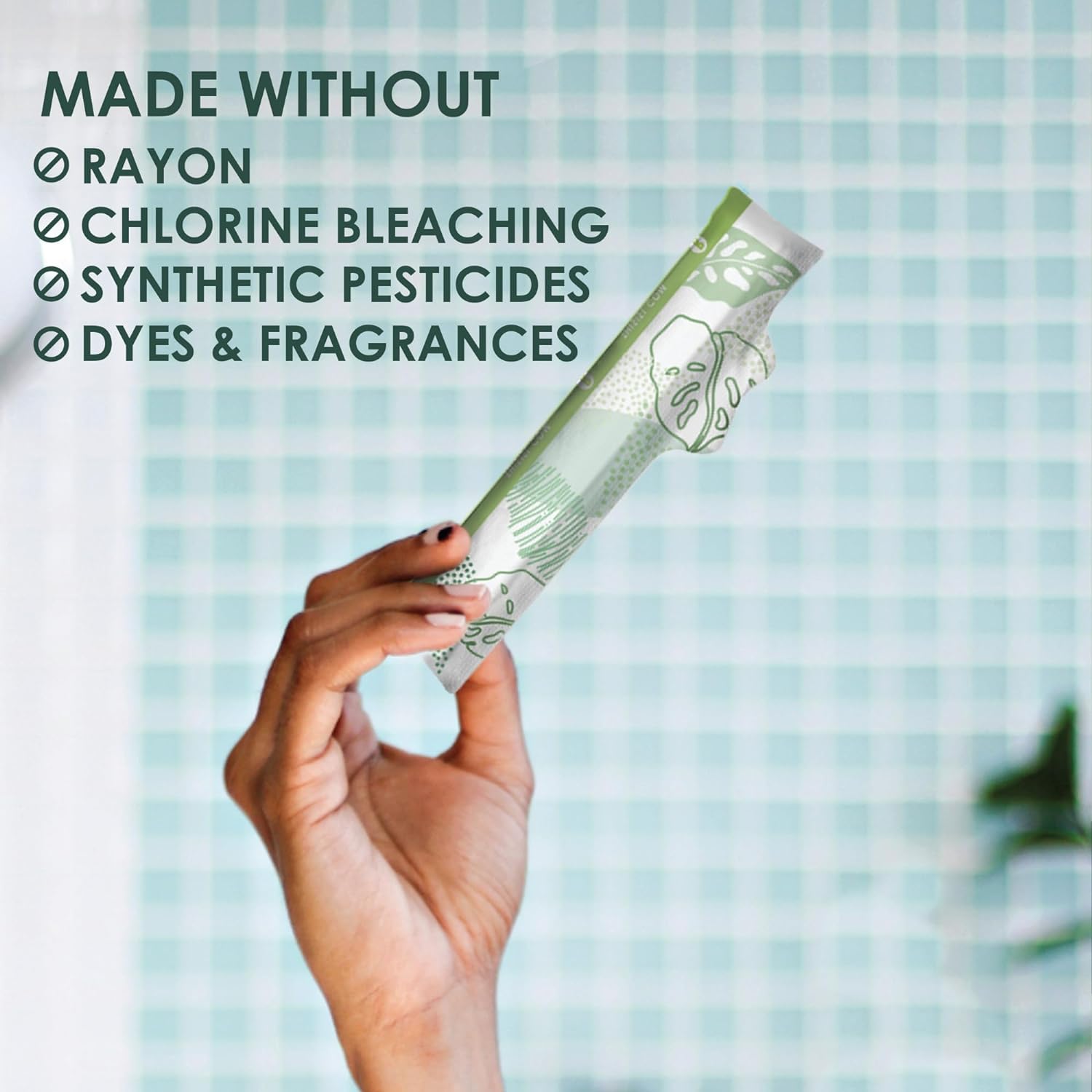 L. Organic Cotton Tampons - 100% Cotton, No Chemicals, Comfortable Applicator - 84 Count