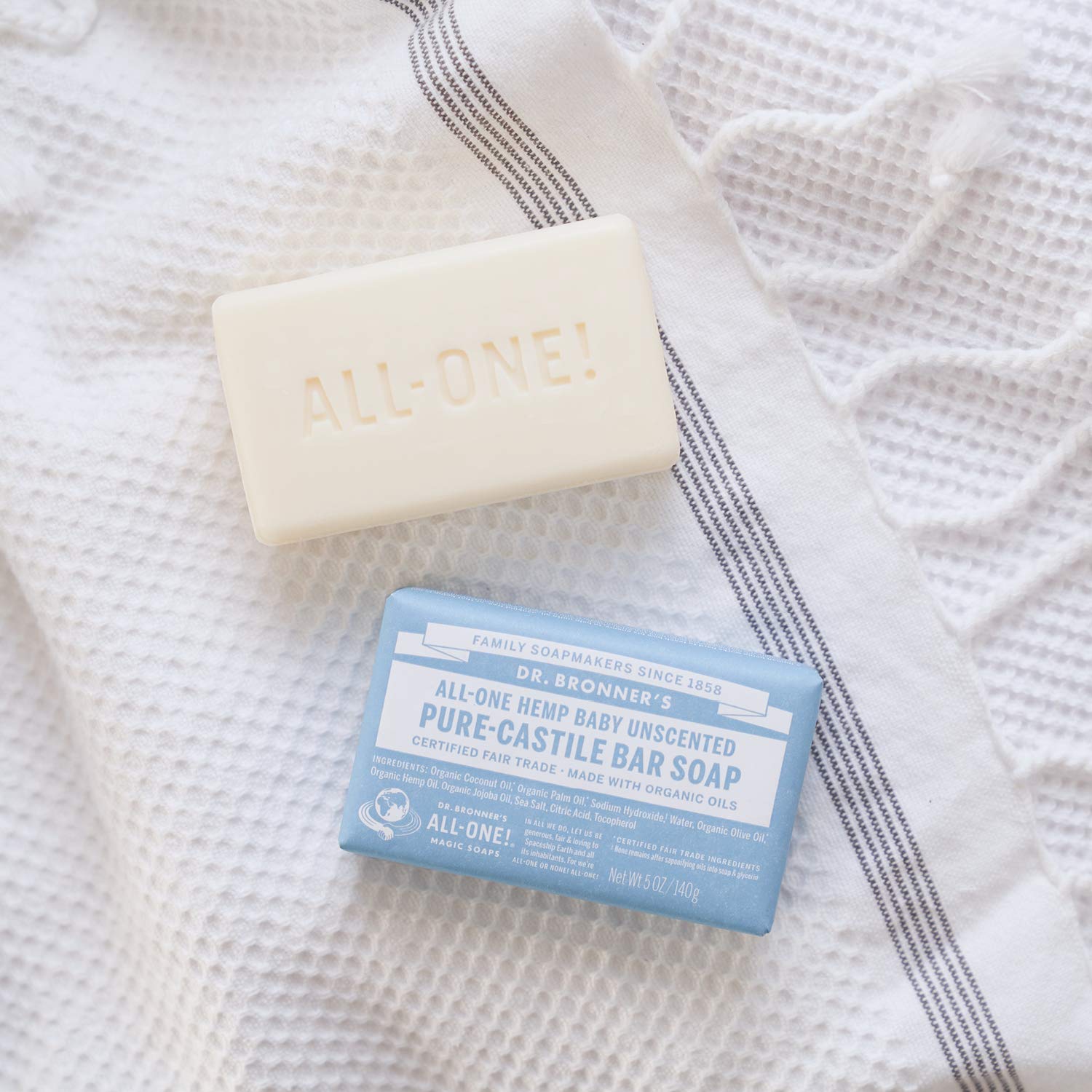Dr. Bronner's Baby Bar Soap - Gentle Moisturizing with Organic Oils, No Added Fragrance - 5oz