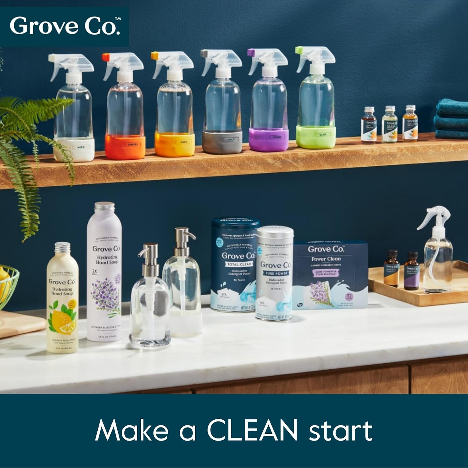 Gel Hand Soap Dispenser (13.5 Oz) 2 X Refillable Glass Bottles with Stainless Steel Pump, Reusable Liquid Soap Refill Set, Square Base, Reduce Plastic Waste Bundle