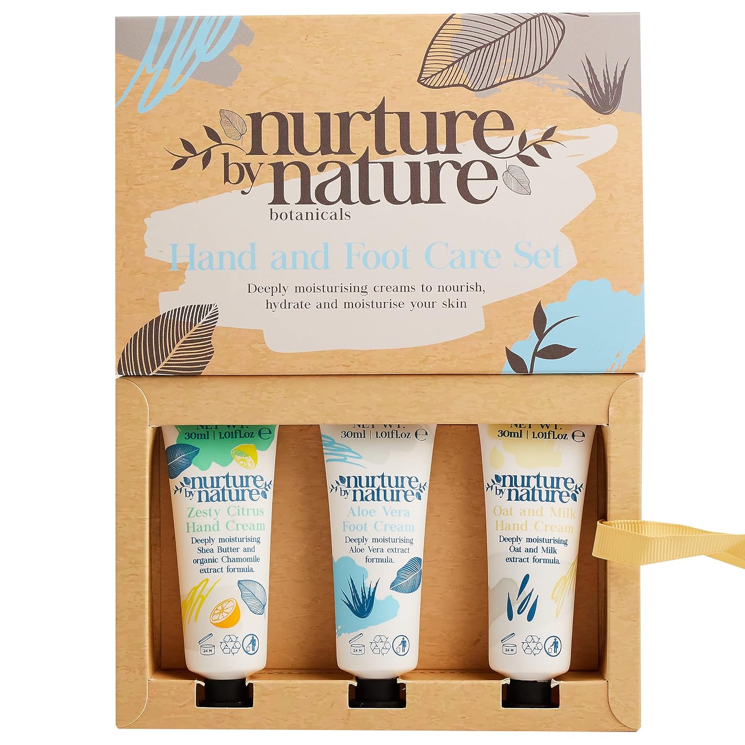 Nurture by Nature Hand & Foot Lotion Set - Hydrating, Aloe Vera & Vitamin E, Travel Size - 3 Pack