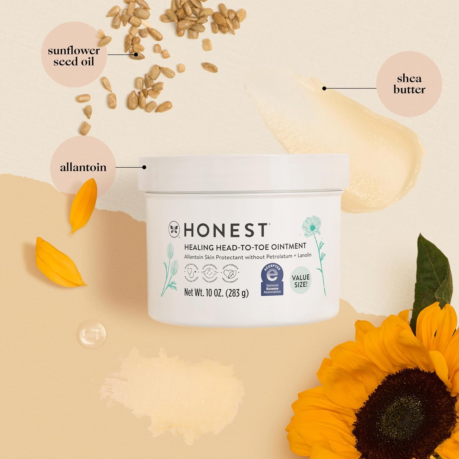 Head to Toe Multi-Purpose Healing Ointment | Gentle for Baby | Hypoallergenic, Vegan, Allantoin-Powered | Value Size, 10 Oz