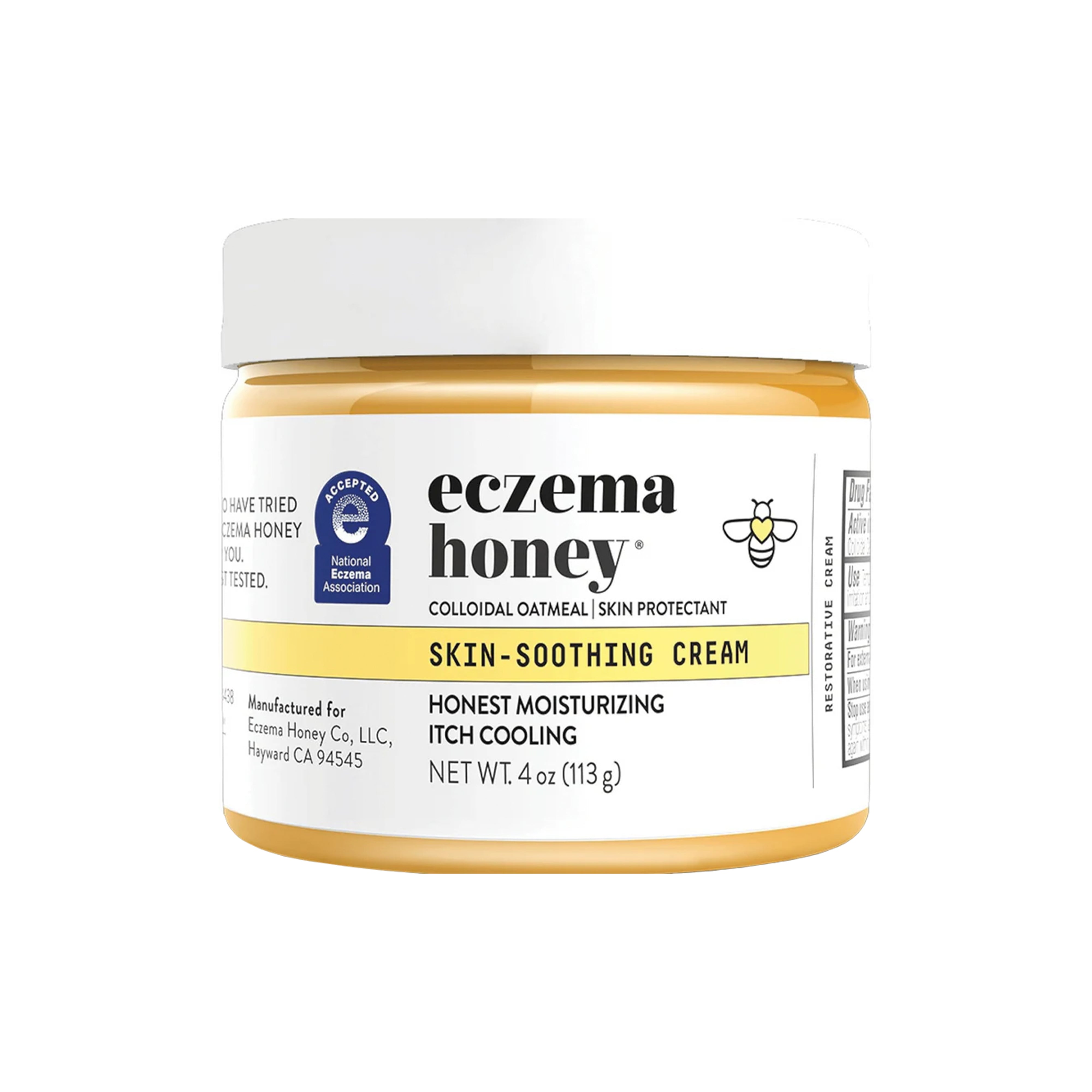 ECZEMA HONEY Skin-Soothing Cream - Natural Relief for Dry, Itchy Skin, 4 Oz