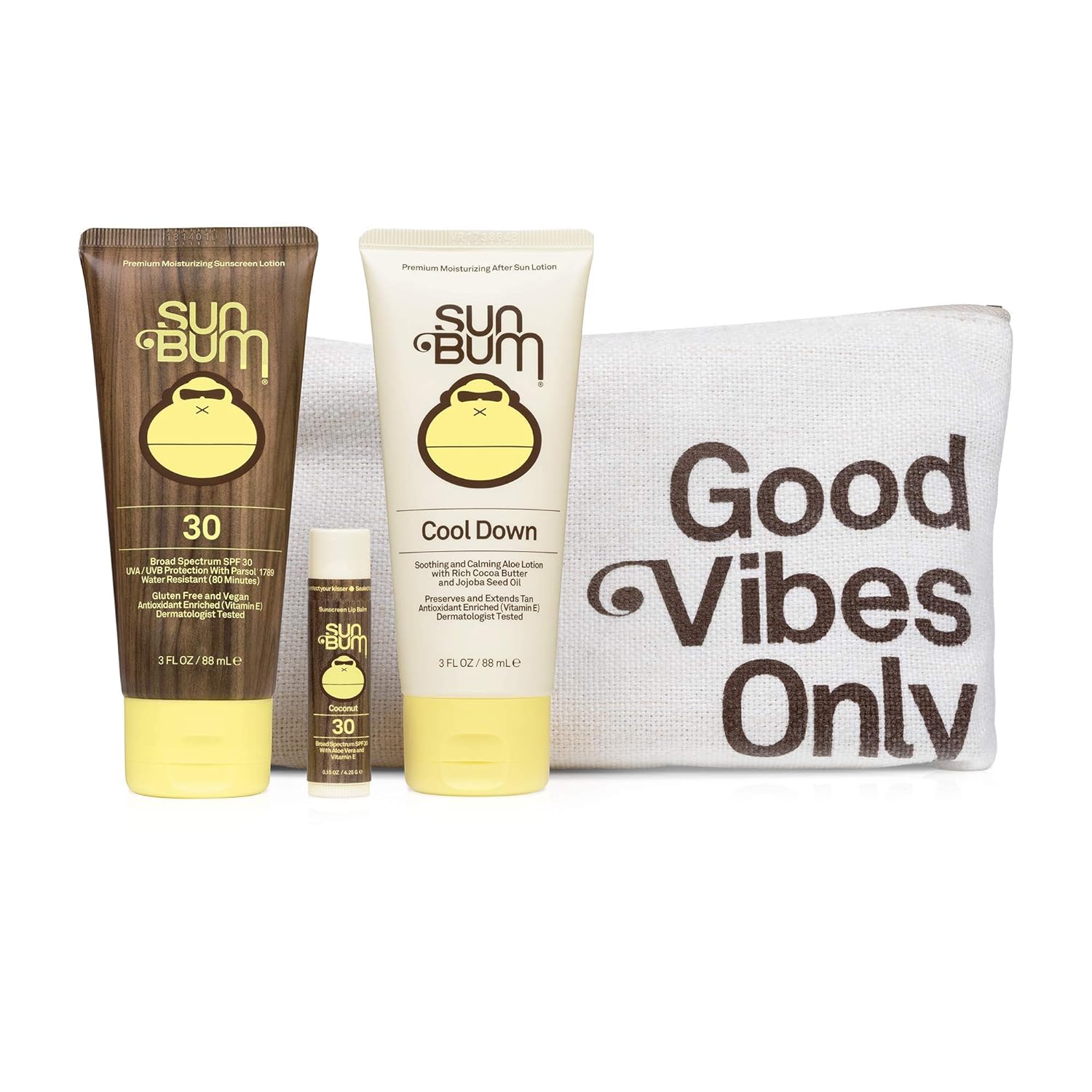 Sun Bum Sunscreen Pack - Broad Spectrum SPF 30, Vegan, TSA Approved - Travel Size Trio