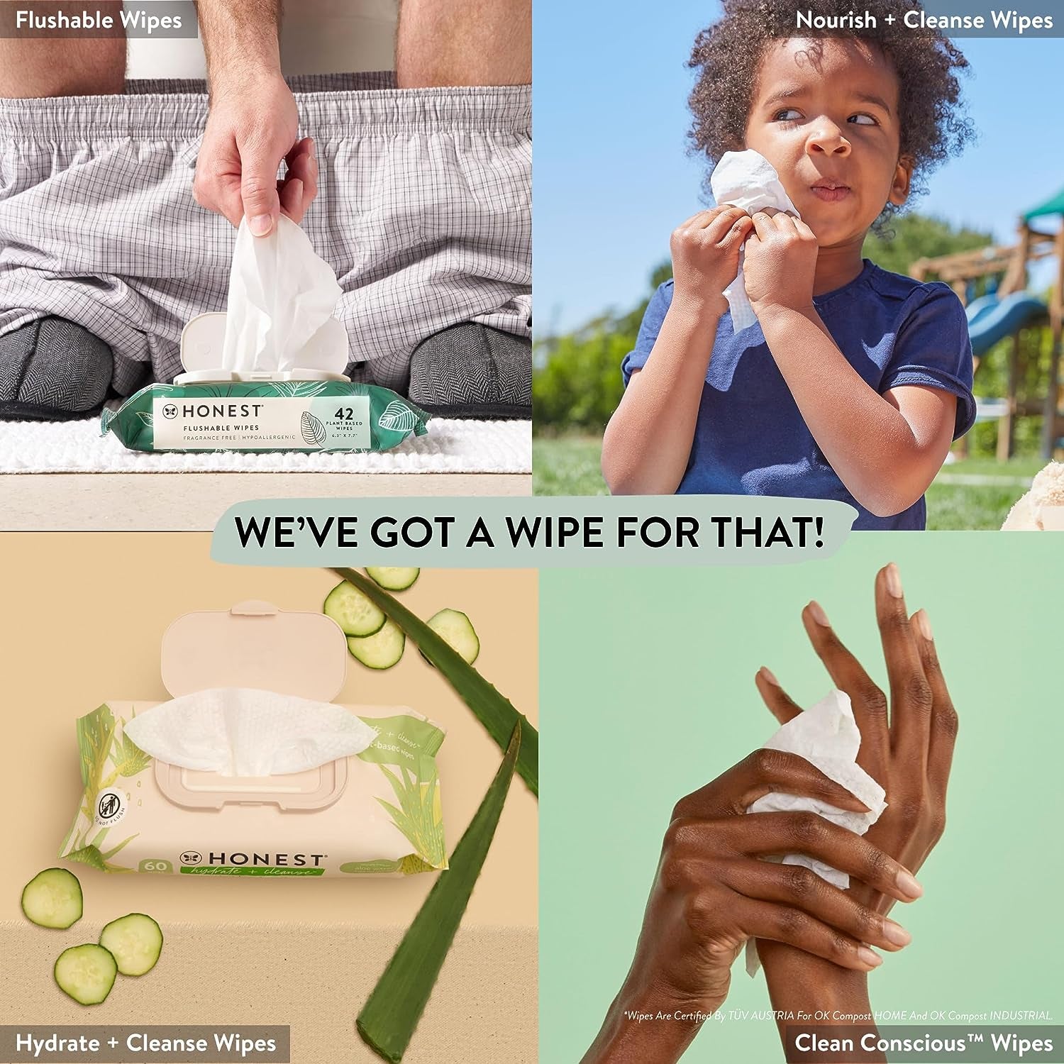 Clean Conscious Unscented Wipes | over 99% Water, Compostable, Plant-Based, Baby Wipes | Hypoallergenic for Sensitive Skin, EWG Verified | Pattern Play, 720 Count