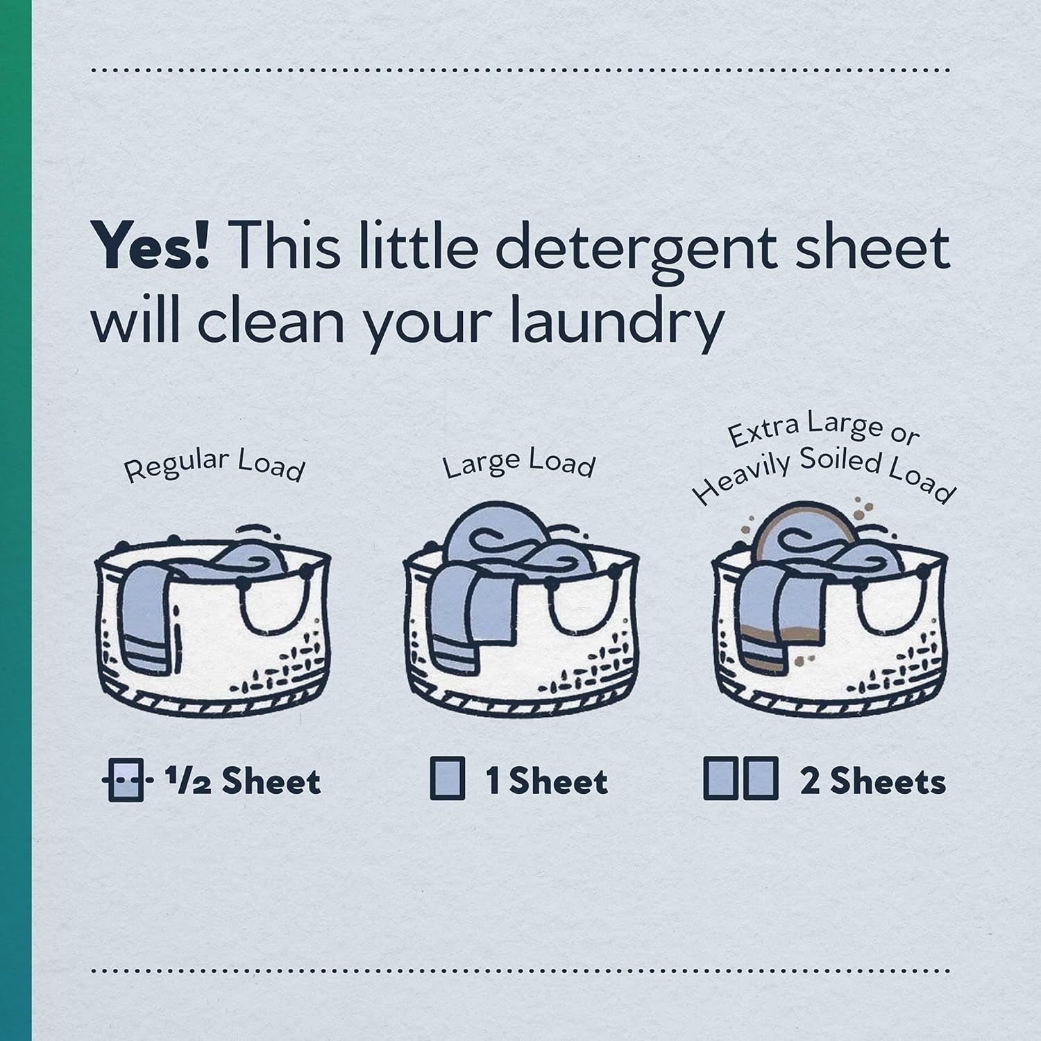 Laundry Detergent Sheets - 90 Detergent Sheets (3 Pack) - 30 Sheets per Pack - 180 Loads - Concentrated Liquidless Laundry Soap - No Plastic Jug - Fragrance-Free