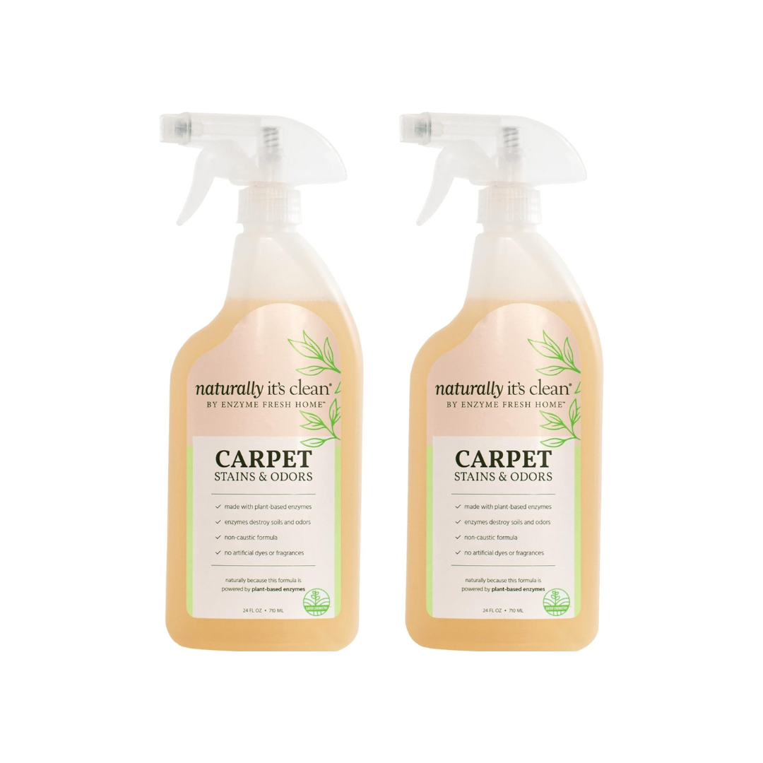 naturally it's clean Pet Stain & Odor Remover - Plant-Enzyme Powered, Biodegradable - 24oz x 2 Pack