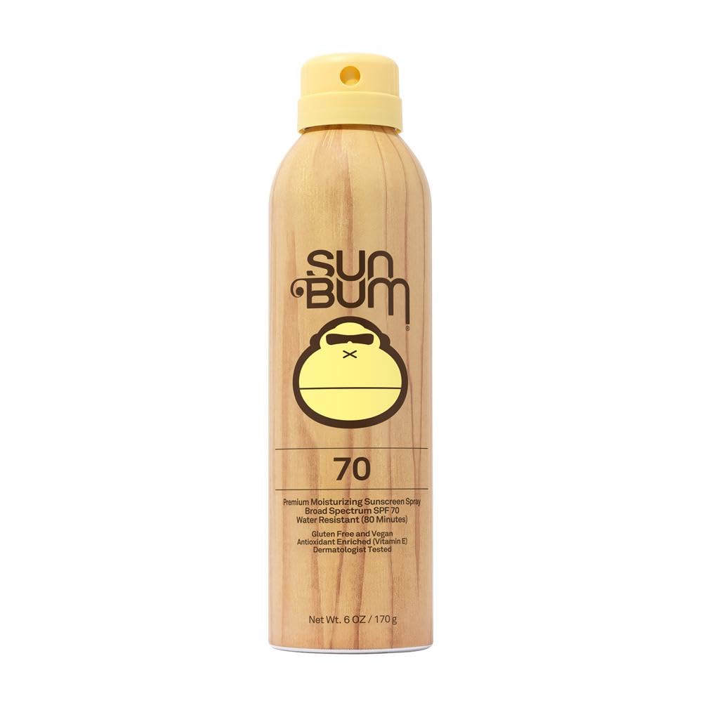 Sun Bum Original SPF 70 Sunscreen Spray - Moisturizing UVA/UVB Protection, Vitamin E - 6 oz