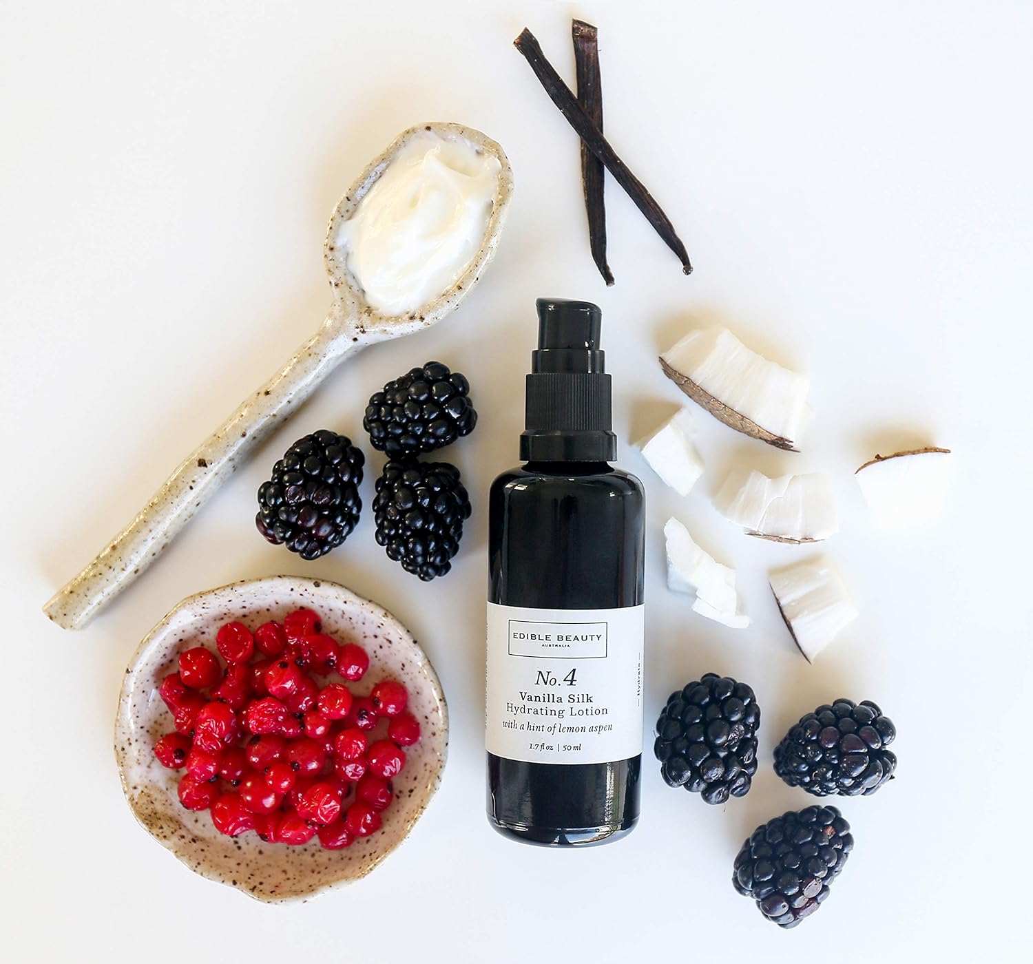 Edible Beauty Australia Vanilla Silk Lotion - Hydrates & Enhances Firmness, Vegan - 150ml